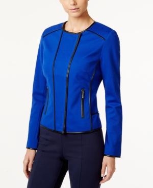 Inc International Concepts Petite Piped Moto Jacket, Only At Macy's