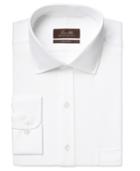Tasso Elba Men's Classic-fit Non-iron White Herringbone Dress Shirt, Only At Macy's