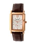 Heritor Automatic Frederick Rose Gold & Silver Leather Watches 32mm
