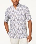 Tasso Elba Men's Herringbone Print Shirt, Created For Macy's