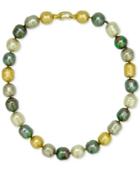 Majorica 18k Gold-plated Multicolor Imitation Pearl Bead Necklace