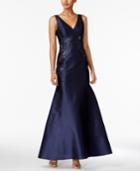 Adrianna Papell Embellished Faille Trumpet Gown