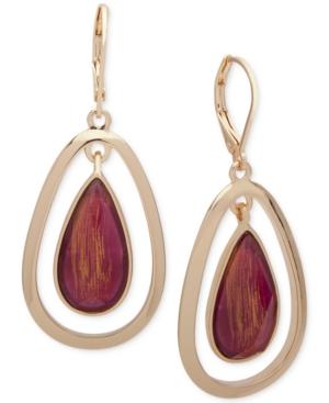 Anne Klein Mother-of-pearl-look Orbital Teardrop Drop Earrings