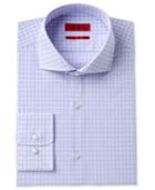 Hugo Boss Men's Slim-fit Purple Check Dress Shirt