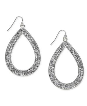 Thalia Sodi Silver-tone Pave Open Teardrop Earrings, Only At Macy's