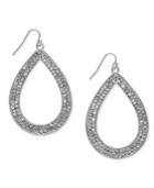 Thalia Sodi Silver-tone Pave Open Teardrop Earrings, Only At Macy's