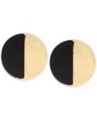 M. Haskell For Inc Gold-tone Colorblocked Jet Disc Stud Earrings, Only At Macy's
