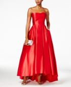 Betsy & Adam Strapless High-low Ball Gown