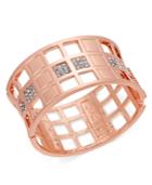 I.n.c. Gold-tone Crystal Checkered Bangle Bracelet, Created For Macy's