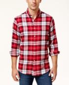 Club Room Men's Plaid Flannel Button-down Shirt, Created For Macy's