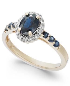 Sapphire (1-3/8 Ct. T.w.) & Diamond (1/6 Ct. T.w.) Ring In 14k Gold
