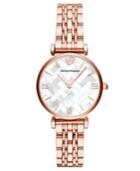 Emporio Armani Women's Rose Gold-tone Stainless Steel Bracelet Watch 32mm