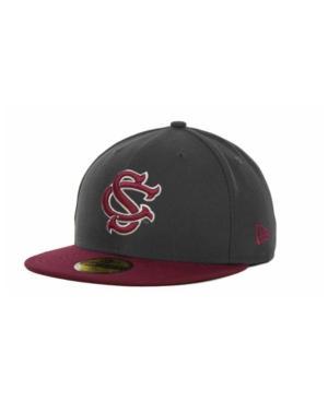 New Era South Carolina Gamecocks 2-tone Graphite And Team Color 59fifty Cap