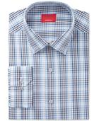 Alfani Spectrum Men's Slim-fit Blue Optic Check Dress Shirt, Only At Macy's