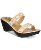 Callisto Beguile Slide Studded Platform Wedge Sandals, Created For Macy's Women's Shoes