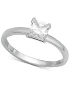 Giani Bernini Cubic Zirconia Square Stone Ring In Sterling Silver, Created For Macy's