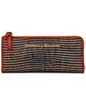 Dooney & Bourke Continental Embossed Leather Zip Clutch Wallet