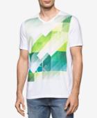 Calvin Klein Jeans Men's Abstract Logo Graphic Print Cotton V-neck T-shirt