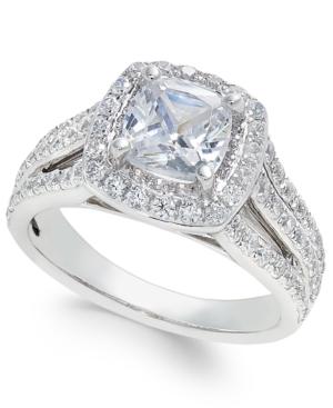 Certified Diamond Cushion Cut Engagement Ring (2-1/2 Ct. T.w.) In 18k White Gold