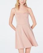Bcx Juniors' Spaghetti-strap Glitter Fit & Flare Dress