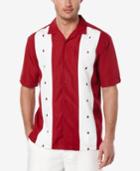Cubavera Men's Geo Embroidered Panel Short-sleeve Shirt