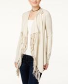 Inc International Concepts Open-front Fringed Cardigan, Only At Macy's