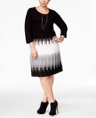 Sandra Darren Plus Size Ombre Sweater Dress