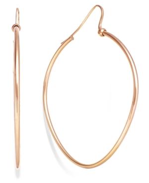 Simone I Smith Precious Fruit Oval Hoop Earrings In 18k Rose Gold Over Sterling Silver