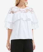 Vince Camuto Ruffled Lace Top