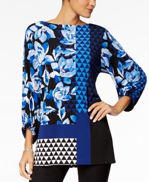 Alfani Mixed-print Tunic, Created For Macy's