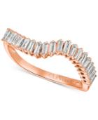 Le Vian Baguette Frenzy Diamond Wave Ring (3/8 Ct. T.w.) In 14k Rose Gold