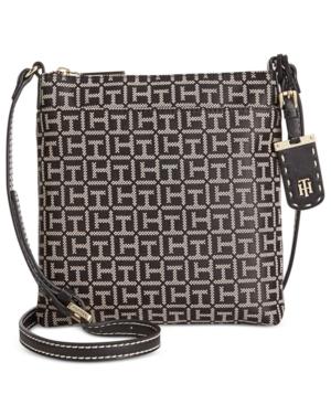 Tommy Hilfiger Julia Monogram Jacquard North South Crossbody