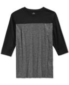 Ambig London Colorblocked Three-quarter-length Sleeve T-shirt