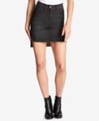 Dkny High-low Denim Mini Skirt
