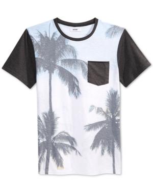 Univibe Men's Colorblocked Graphic-print Cotton Pocket T-shirt