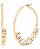 M. Haskell For Inc Gold-tone Crystal Embellished Hoop Earrings, Only At Macy's