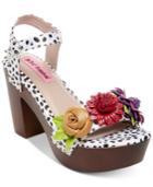 Betsey Johnson Rosee Flower Wood Clog Sandals Women's Shoes