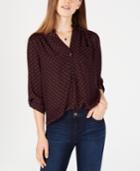 Bcx Juniors' High-low Dot-print Top