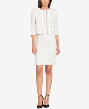 Tahari Metallic Tweedy Dress & Jacket