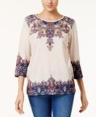 Alfred Dunner Lace-back T-shirt
