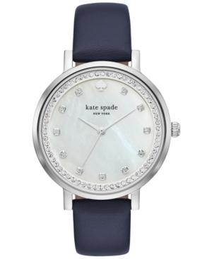 Kate Spade New York Women's Monterey Navy Leather Strap Watch 38mm Ksw1171