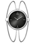 Calvin Klein Watch, Women's Swiss Agile Stainless Steel Double Bangle Bracelet 32x38mm K2z2m111