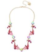 Betsey Johnson Two-tone Crystal Fish Collar Necklace, 16 + 3 Extender