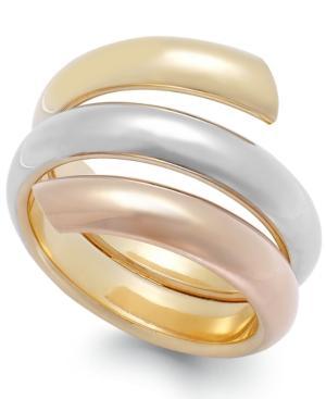 Tri-tone Bypass Ring In 14k Gold