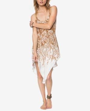 O'neill Juniors' Bonni Printed Handkerchief-hem Shift Dress