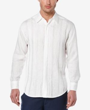Cubavera Men's Linen Multi-pleat Long-sleeve Shirt