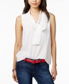 Tommy Hilfiger Tie-neck Blouse, Created For Macy's