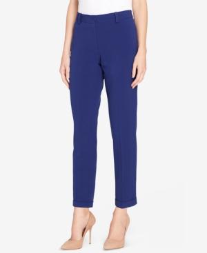 Tahari Asl Bi-stretch Cuffed Pants