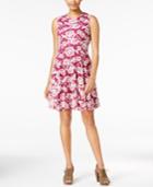 Maison Jules Embroidered Fit & Flare Dress, Only At Macy's