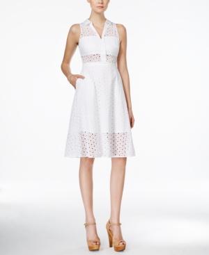 Guess Elise Eyelet A-line Dress